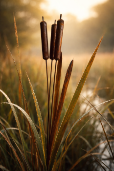 Gartenstecker Schilfgras 3er Rohrkolben 110 cm